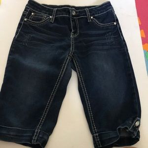 Girls Scissor Shorts SZ 14 Blue